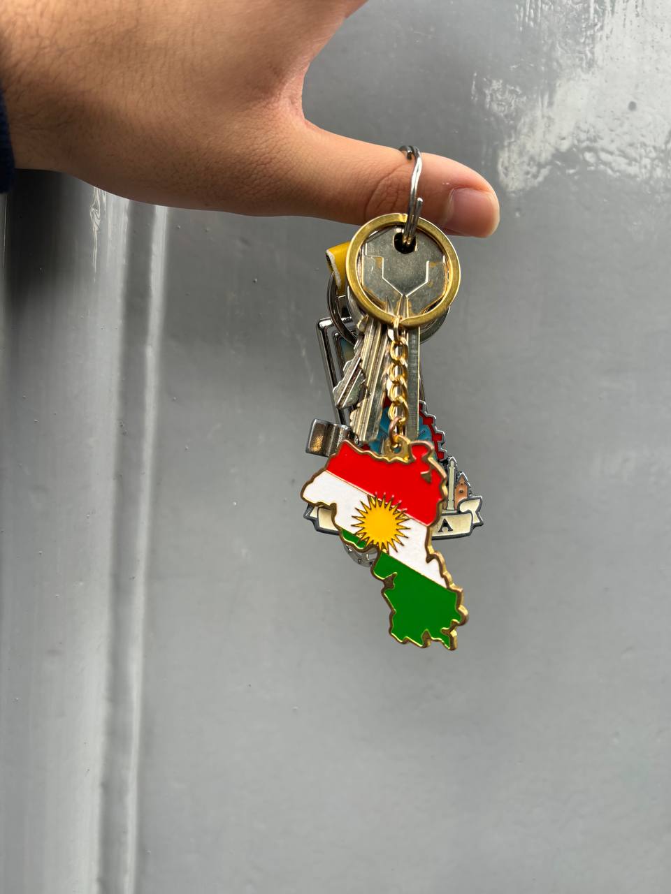 Kurdistan Map Flag Keychain