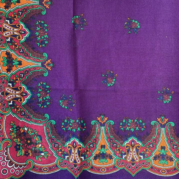 Kurdish Floral Pattern Scarf – Royal Purple
