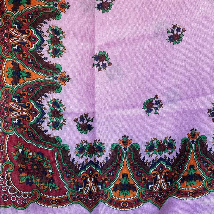 Kurdish Floral Pattern Scarf – Lilac