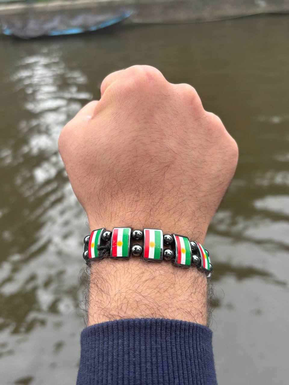 Kurdistan Flag Bead Bracelet
