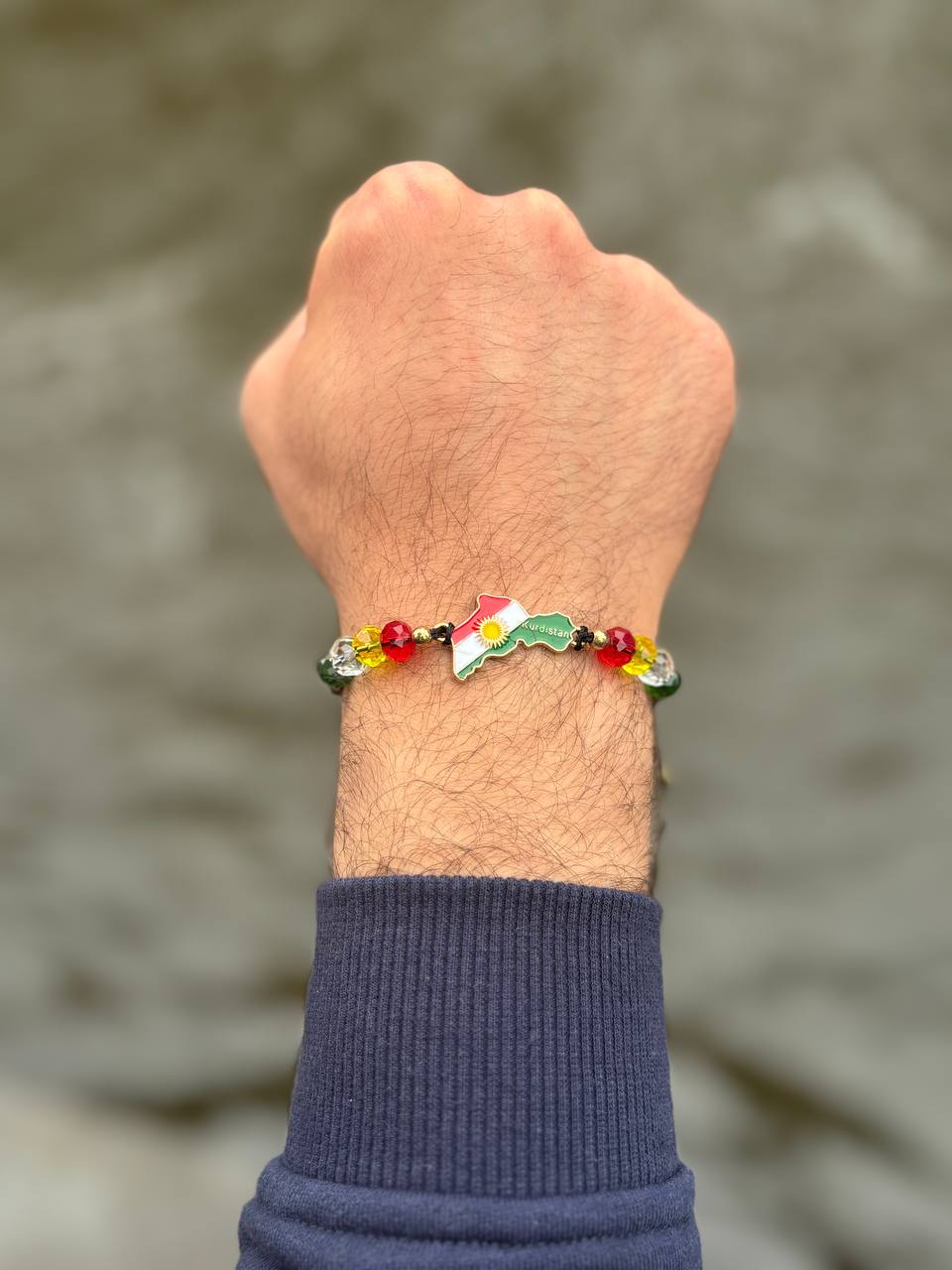 Kurdistan Map Beaded Bracelet