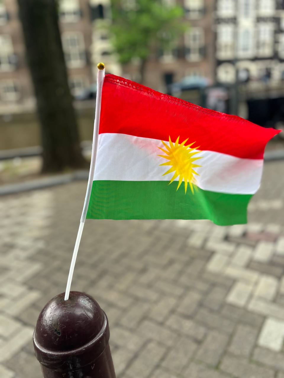 Kurdistan Handheld Flag