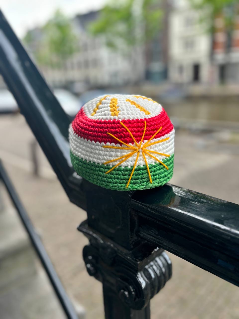 Kurdish Flag Crochet Cap